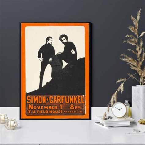 Simon and Garfunkel 1968 Concert Poster Music Posters Wall | Etsy