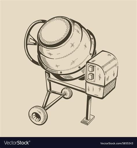 Concrete Mixer Royalty Free Vector Image VectorStock