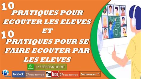 Pratiques Pour Couter Les L Ves Et Prariques Pour Se Faire