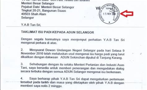 Contoh Surat Kepada Menteri Besar Contoh Surat Permohonan Balik Nama