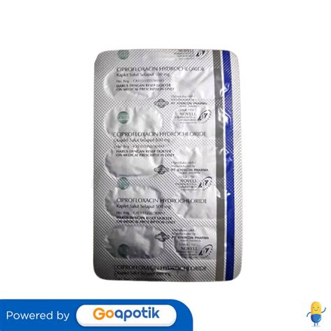 Ciprofloxacin Novell Mg Tablet Kegunaan Efek Samping Dosis Dan