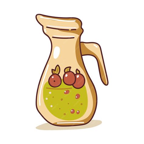 Jarra De Suco Desenho - Suco em jarra de vidro ilustração de desenho animado vetorial isolada ...