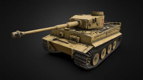 Tiger I (Panzerkampfwagen VI) - WW2 Tiger Tank - Buy Royalty Free 3D ...