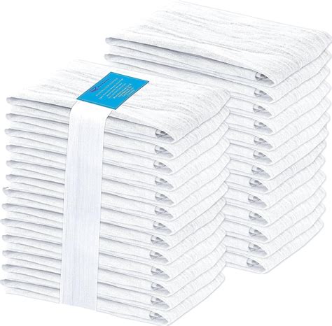 Ruvanti Flour Sack Towels 24 Pack 28x28 Ring Spun 100 Cotton Flour