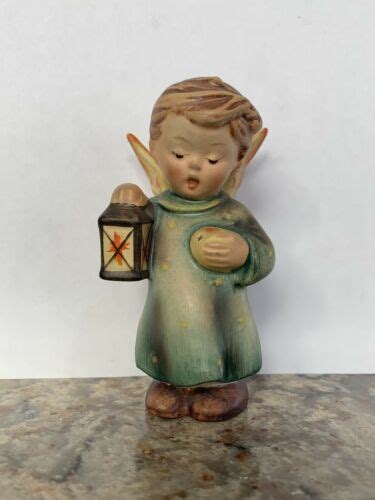 Goodnight Angel Hummel Goebel Standing Lantern Apple Full Bee Tmk Rare