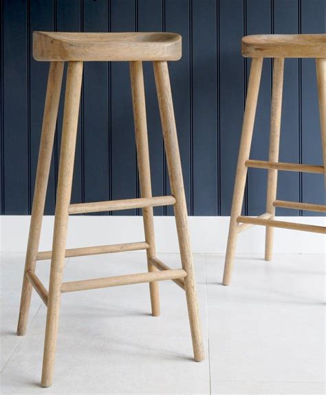 Weathered Oak Bar Stool Oak Bar Stools Kitchen Bar Stools Bar Stools