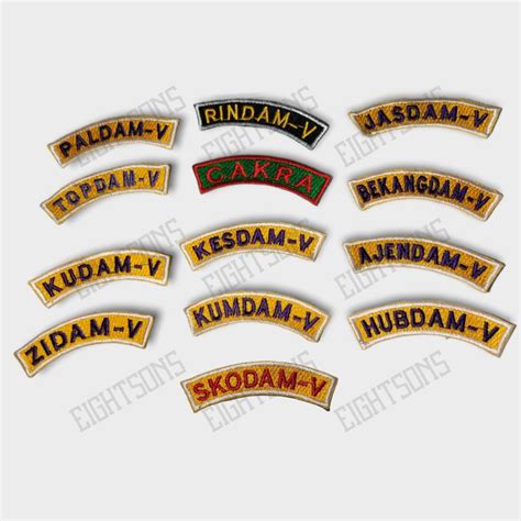 Jual Bordil Bordir Bed Badge Lokasi Pdh Kodam Brawijaya Tentara Tni Ad