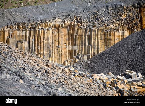 A Basalt Quarry And Basalt Columns Puy De Dôme France Carrière