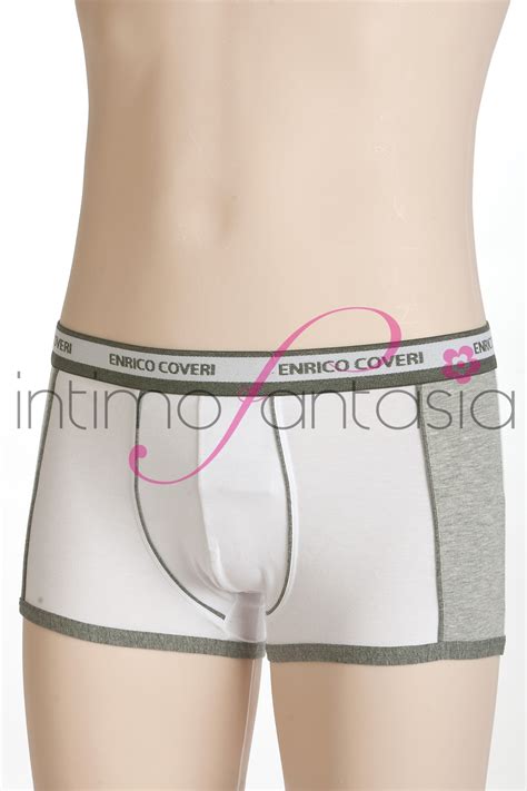 Boxer Uomo Enrico Coveri Eb1003 Bianco Intimo Fantasia