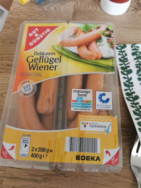 Gut G Nstig Delikatess Gefl Gel Wiener Im Zarten Saitling Kalorien