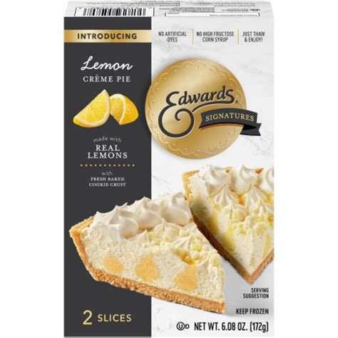 Edwards Singles Desserts Lemon Cr Me Oz Kroger