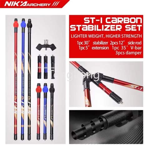 Carbon Archery Balance Bar Set Stabilizer System Damper Balance Rod V