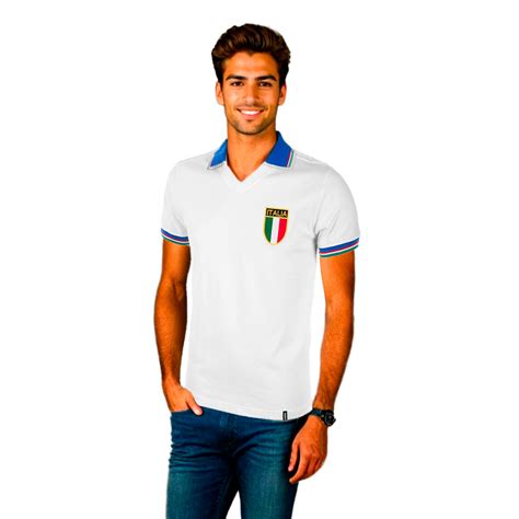 Jersey COPA Italy Away World Cup 1982 Retro Football Jersey White