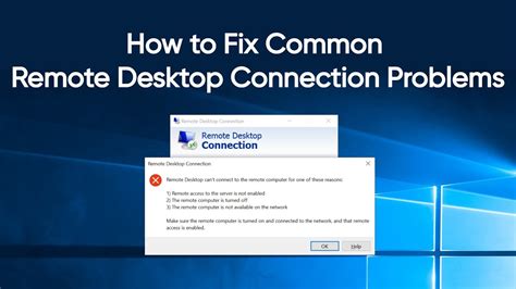 How To Fix Common Remote Desktop Connection Problems Youtube