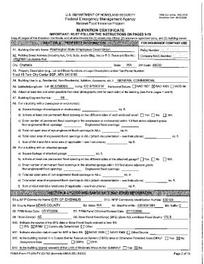 Fillable Online FEMA Elevation Certificate Packet Pdf Fax Email Print