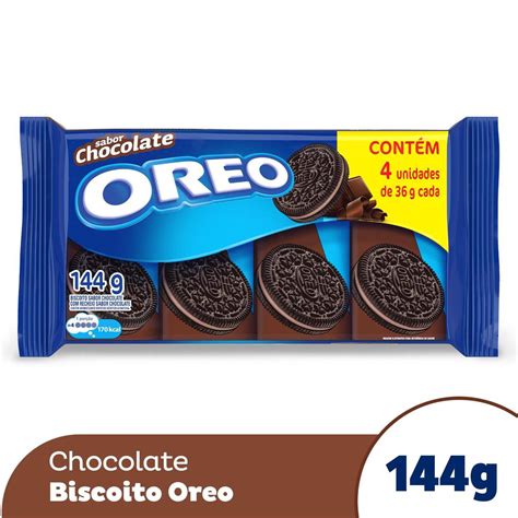 Biscoito Recheado Oreo Chocolate Pacote 144g 4 Unidades BIG BOX 402