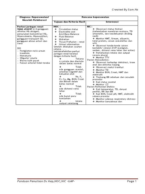 Nanda 19 Perfusi Jaringan Renal Tidak Efektif Pdf