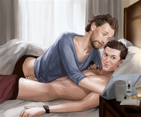 Rule 34 2boys Aivelin Beard Bed Bedroom Celebrity Facial Hair Gay Loki Marvel Male Male Only