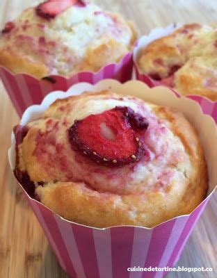 Muffins Fraises Et Yogourt Recette Avec Des Fraises Muffin Fraise