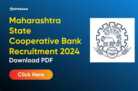 Maharashtra State Cooperative Bank Recruitment 2024 Out For 25 Post