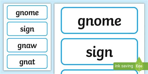 Twinkl Phase Phonics Gn Word Cards Twinkl