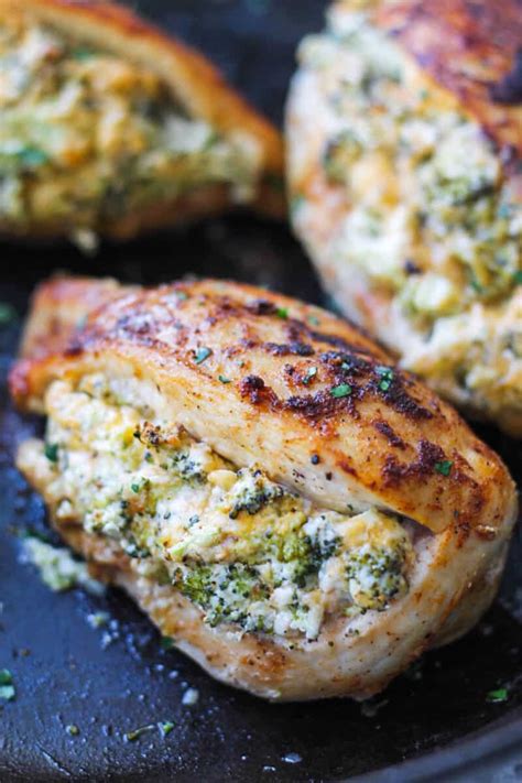 Broccoli And Cheese Stuffed Chicken Breast Easy Chicken Recipes