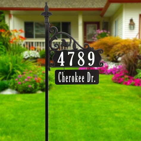 House Address Sign Reflective Double Sided Etsy