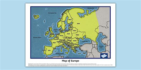 KS2 Labelled Map Of Europe Teacher Made Twinkl