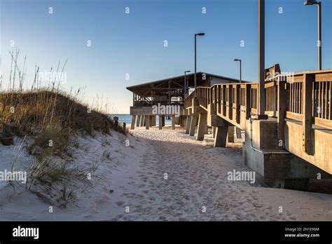 Gulf State Park Fishing Pier At Dawn On The Beach Of Gulf Shores