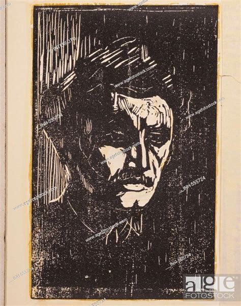 fine arts, Munch, Edvard 1863 - 1944, graphic, Self-Portrait, woodcut ...
