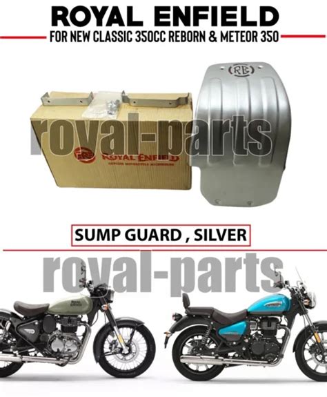 ROYAL ENFIELD Silver Sump Guard Pour Neuf Classique 350 Reborn