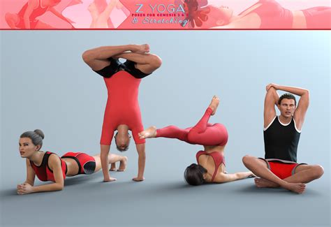 Z Yoga And Stretching Pose Mega Set Daz D