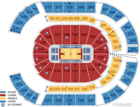 Bridgestone Arena, Nashville TN - Seating Chart View