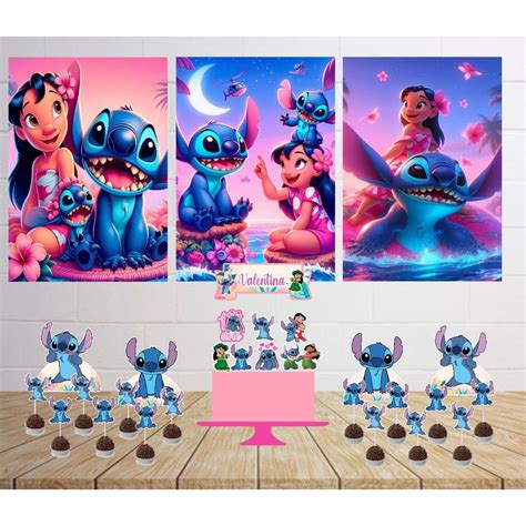 Kit Só Um Bolinho Lilo Stitch kit festa em casa Lilo Stitch Lilo