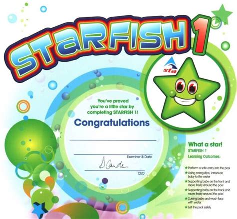 Starfish 1 Badge Certificate