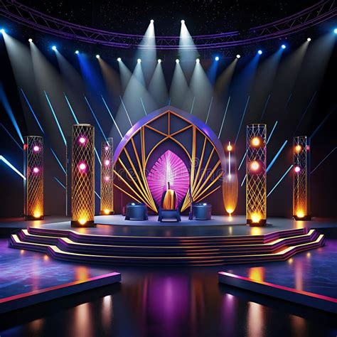 creative  unique luxurious event stage background illustration stock