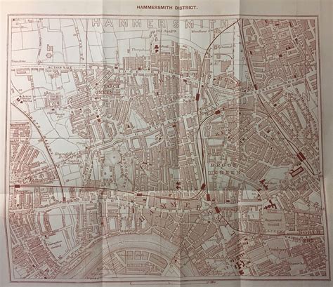 Vintage Map of London Fulham District and Parsons Green. | Etsy