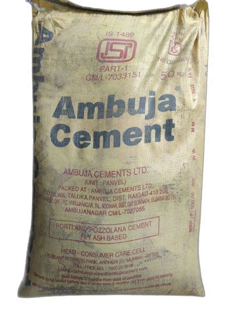 50kg Ambuja OPC Cement at Rs 365 bag अबज समट in Jaipur ID