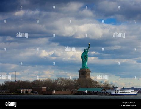 Statue of Liberty as seen from Liberty State Park, New Jersey Stock ...