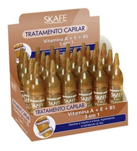 24 Ampolas Skafe Vitamina A E B5 Tratamento Capilar 10 Ml MercadoLivre