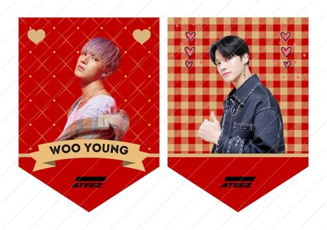 Ateez Banner Set Digital Download Ateez Birthday Party Etsy