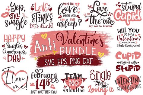 Anti Valentines Day Svg Bundle Anti Valentines Svg Funny Valentines