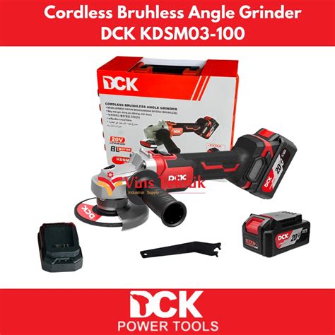 Jual Cordless Brushless Angle Grinder Gerinda Baterai 20V DCK KDSM03