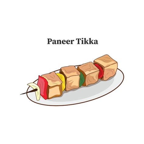 Premium Vector Paneer Tikka Food Vector