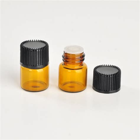 1ml Amber Glass Package Bottles 1ml Cosmetic Glass Sample Vial Cosmetic Test Packing Bottle