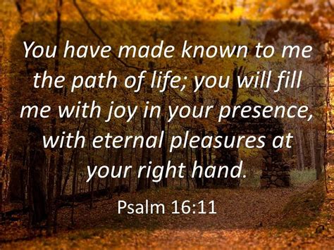 You Have Made Known To Me The Path Of Life You Will Fill Me With Joy