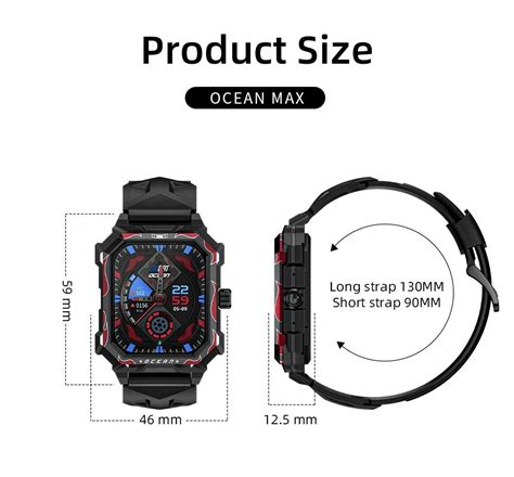 Lokmat Ocean Max Sport Smartwatch Red