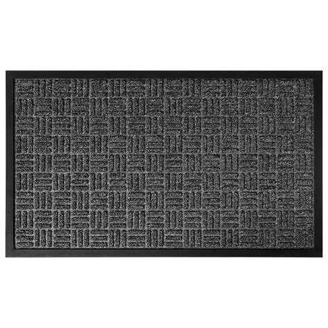 Yvan Modern Grey Checkerboard Outdoor Front Door Mat Durable X