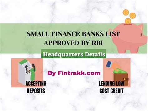 Small Finance Banks List Approved By Reserve Bank Of India Rbi Fintrakk