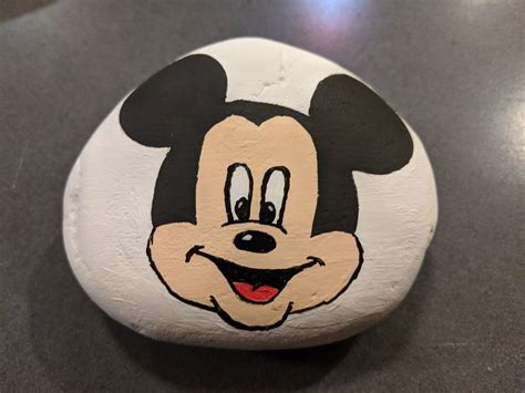 Painted Rock Mickey Mouse Painted Rocks Mickey Mouse Rock